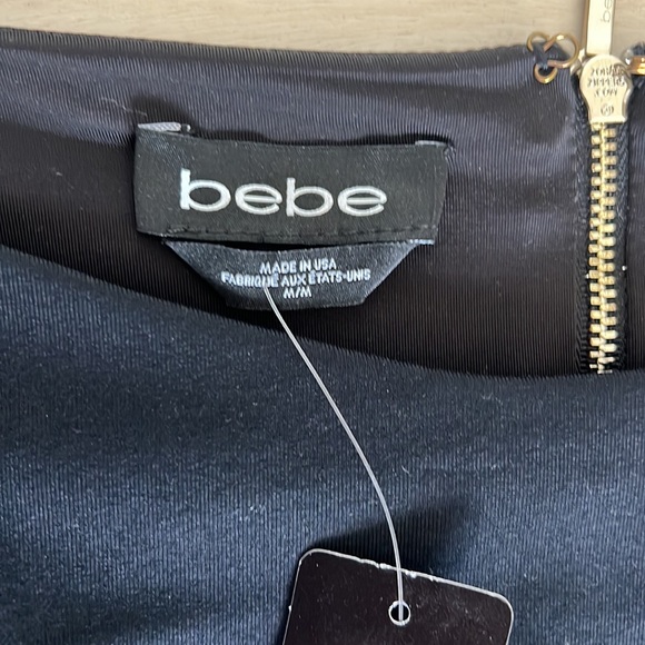 Bebe crop top and midi skirt leatherette embroidery - set Size M - Picture 4 of 6